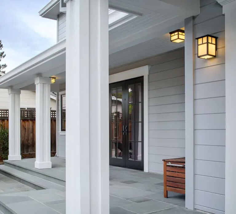 Hardie® Artisan® trim accentuates windows, doors, and corners for a polished, high-end look