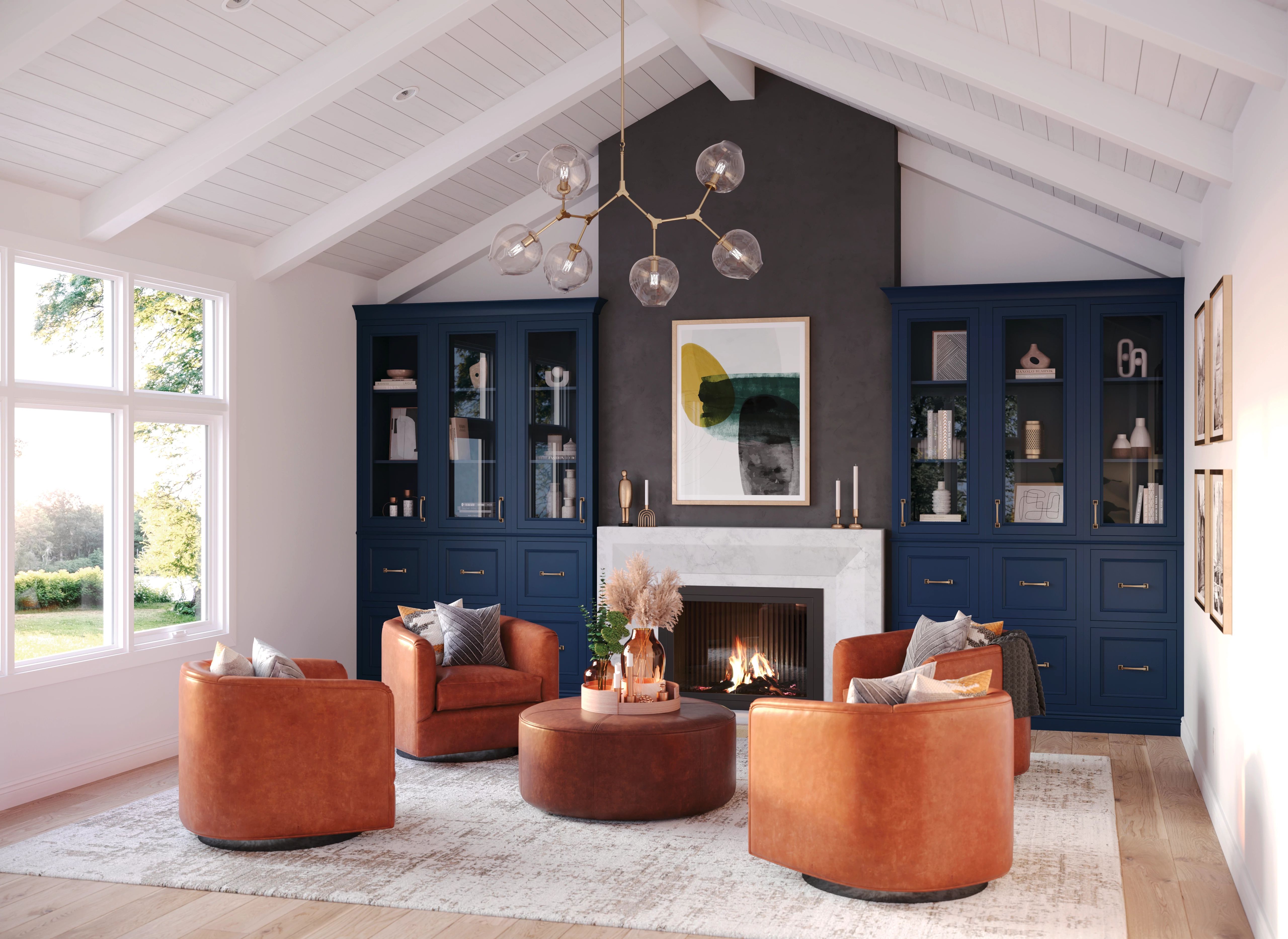 entertainment room cabinets and shelving